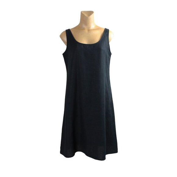 Eileen Fisher Dresses & Skirts - Eileen Fisher Black Irish-linen Sleeveless Mini Dress